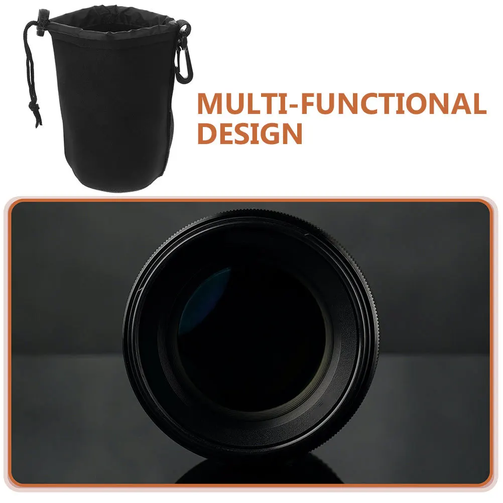 3Pcs Lens Storage Bags for Camera Lens Waterproof Protective Case Portable Flocking Pouch for Dslr and Mirrorless Gear