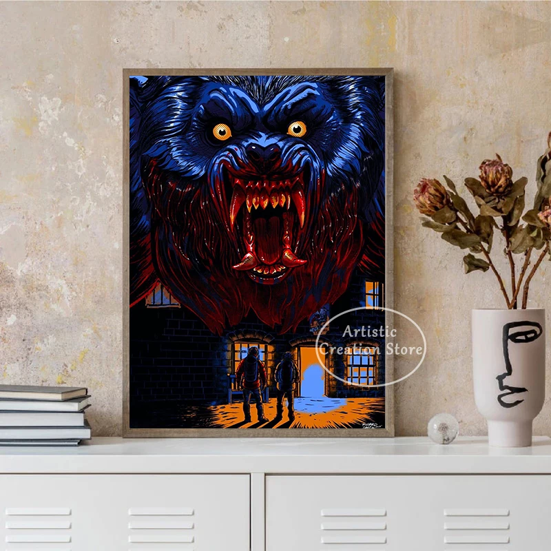 An American Werewolf In London Posters Classic Horror Movie Prints Canvas Painting Wall Art Pictures Bedroom Cinema Home Decor