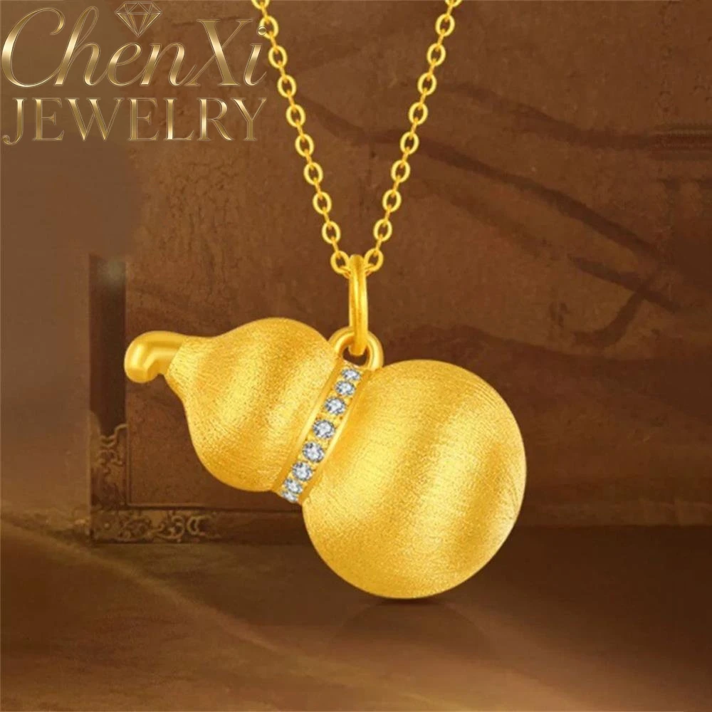 

High-End Sand Gold Wire Drawing Gourd Pendant Luxury Quality Fashion Fine Jewelry Mascots Exquisite Elegant Popular Charms Gift