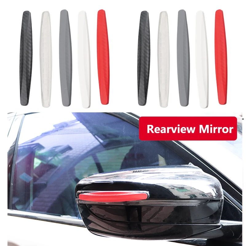 Car Rear View Mirror Cover Protection Strip Door Anti-Collision Protector Bar Stickers for Car Silicone Side Protection Guards