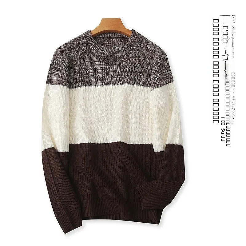 

Color Blo Knitwear round Ne Long Sve Loose Fit Autumn Winter New Women's Faion Single Treasure Weaving Sweater 26