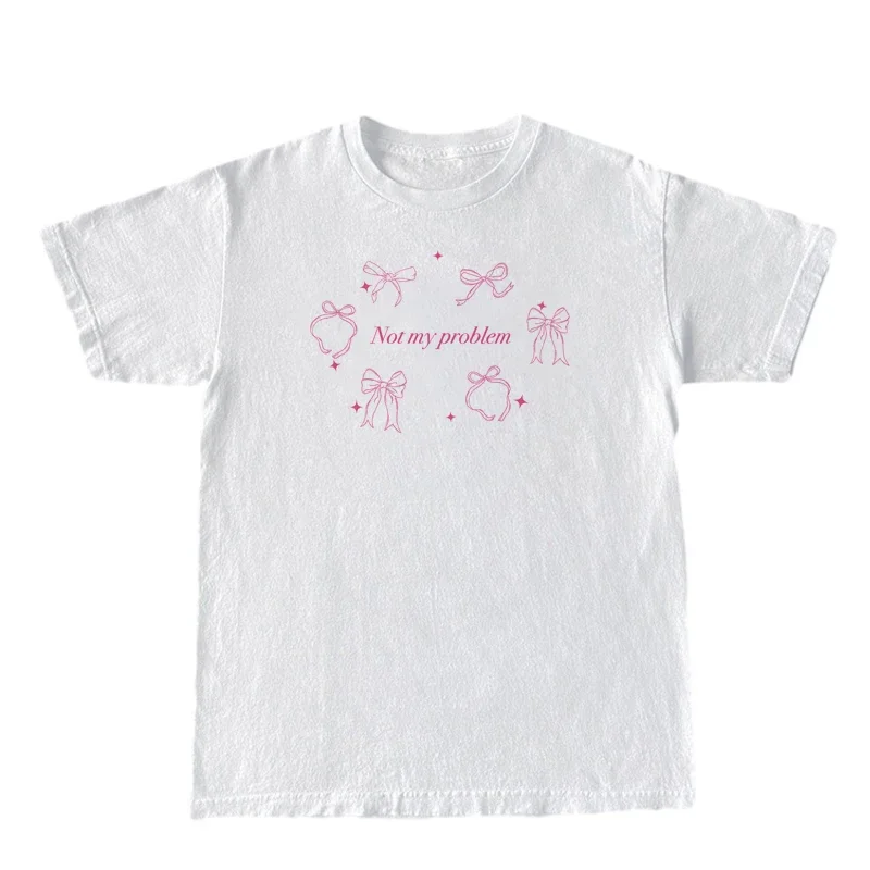 Camisetas con lazo y coqueta para mujer, camiseta estética Vintage Y2k, ropa Kawaii Cottagecore de manga corta para mujer