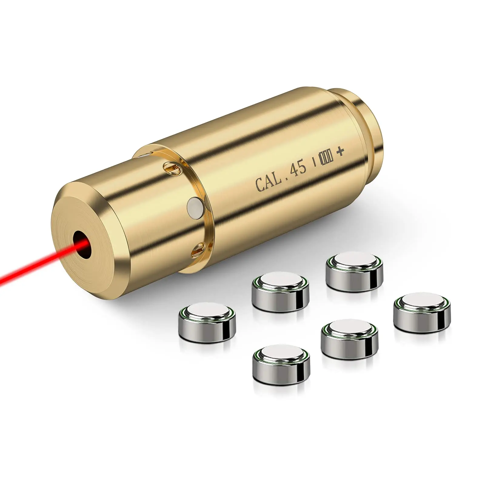MidTen Bore Sight 45 acp Red Dot Boresighter with 6 Batteries Bullet Caps Tactical Hunting Collimator Universal Professional - Image 3