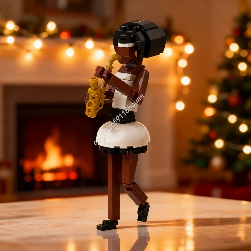 

144 шт. MOC саксофонист создатель модели строительные блоки Рождественский подарок креативная идея развивающие игрушки кирпич детский день рождения