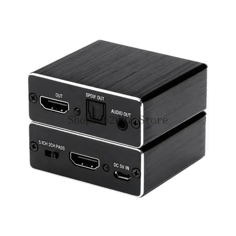 소형 4K HDTV 오디오 추출기 4K HDTV 오디오 스플리터 3.5mm 및 광학 출력 향상 사운드 경험 40JB