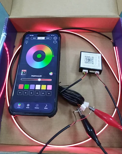 10/14/18 in 1 Led Car Ambient Lights 213 64 Color RGB Symphony Streamer Bluetooth Rainbow Acrylic Strips Atmosphere Lamp Kit 12V