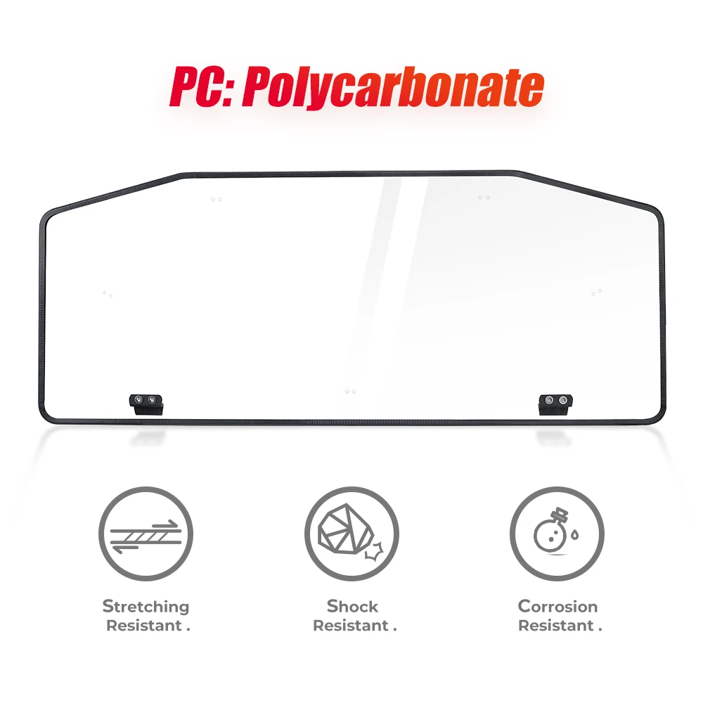 Transparente Heckscheibe, Windstaubschutz, Geräuschreduzierung, klare Windschutzscheibe für Can-Am Defender HD 5, 7, 8, 9, 10, MAX 2016–2024