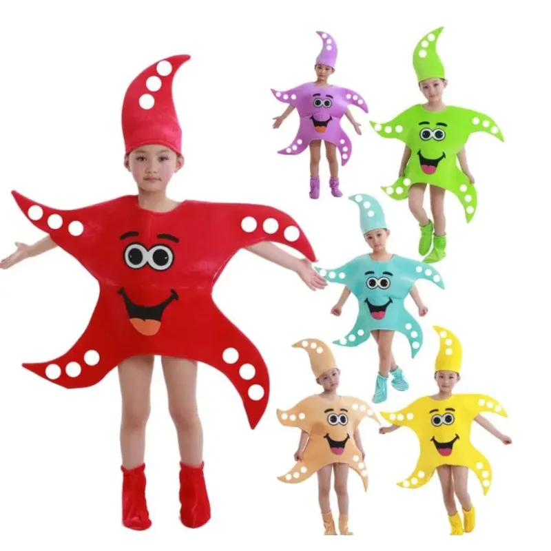 kids adult men halloween party Cosplay Boys Girls Starfish costume Baby Wear sea animal star Stage dance Clothes Dancing suit