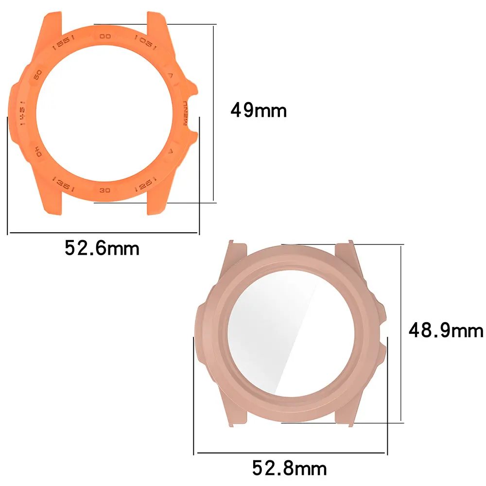 TPU Protective Shell Case For Ticwatch Atlas,Tempered Glass+Screen Protector Case Cover Bumper For Ticwatch  Atlas Accessories