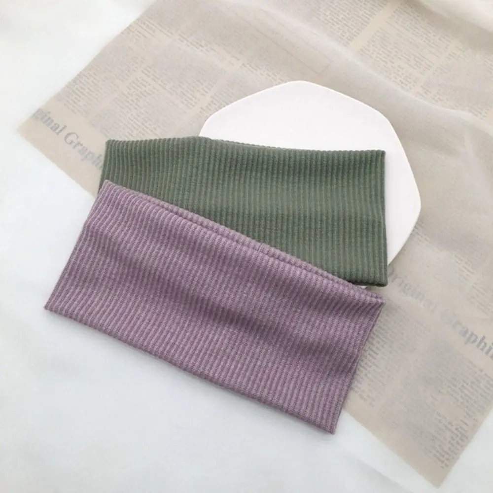 

Bands Hair Wrap Brace Wide Hair Hoop Sports Running Female Hairbands Elastic Hair Bands Korean Style Headwear Knitted Headband