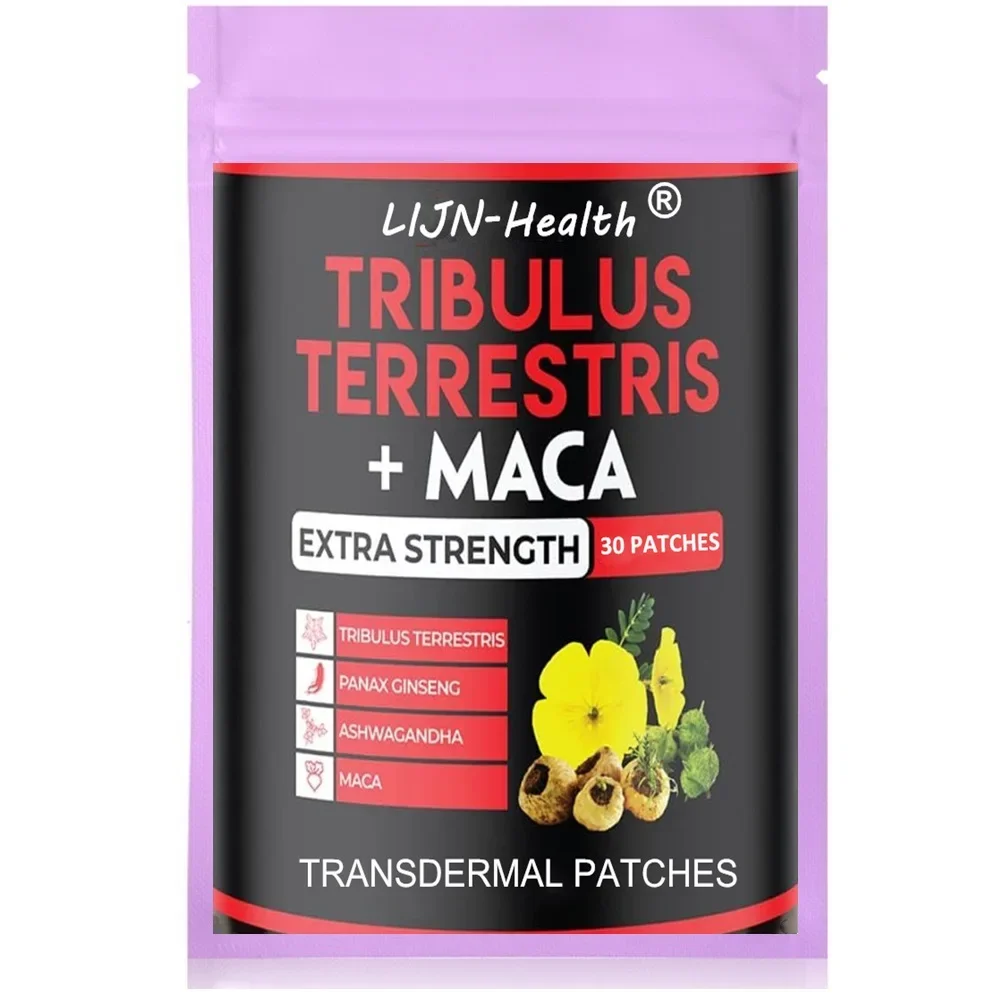 Plastry termiczne Tribulus Terrestris w połączeniu z plastrami Ashwagandha, Panax Ginseng Boost Energy, nastrojem i wytrzymałością 30