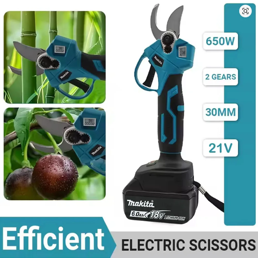 

Electric Pruning Shears Rechargeable Landscaping Fruit Tree Lithium Electric Scissors Wireless Branch Pruning Tool