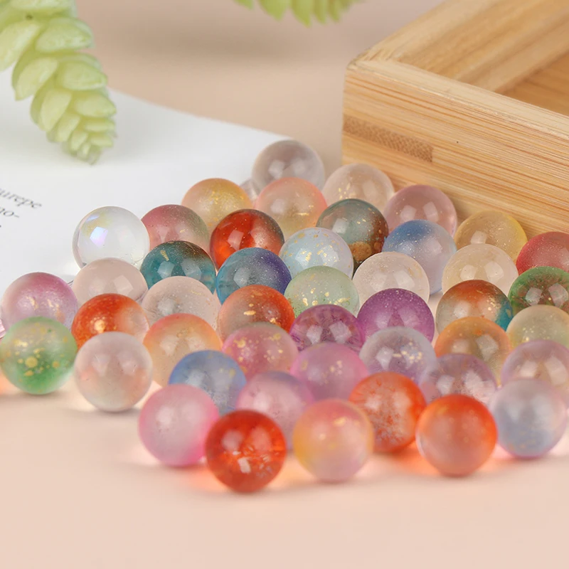 50pcs/set 12mm Glass Marbles Balls Charms Clear Pinball Machine Home Decoration For Fish Tank Vase Aquarium Toy For Kid Children