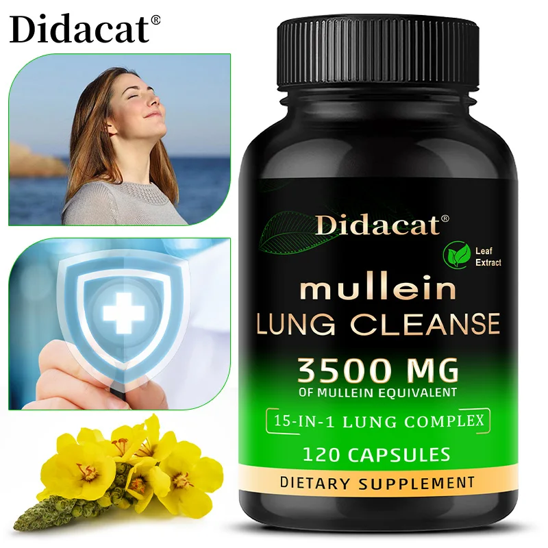 Mullein Leaf Extract Supplement 3500MG - Lung Clearing, Lung Health, Helps with Healthy Breathing, Immune System Support