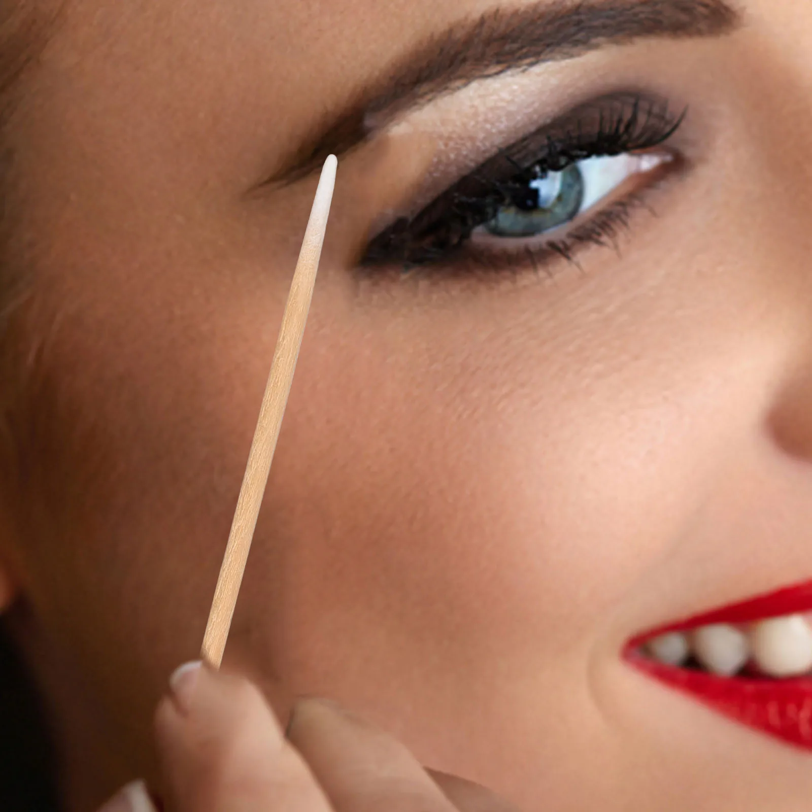 

Double Headed Pointy Cotton Swabs Strong Absorption Daily Eyelash Extensions Micro Brushes Wooden H Non Shedding Makeup