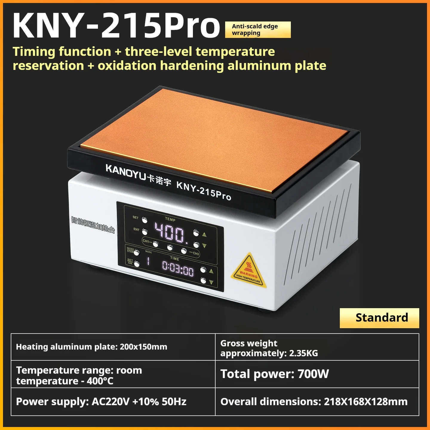 

Intelligent constant-temperature PCB soldering timed preheating platform for heating table