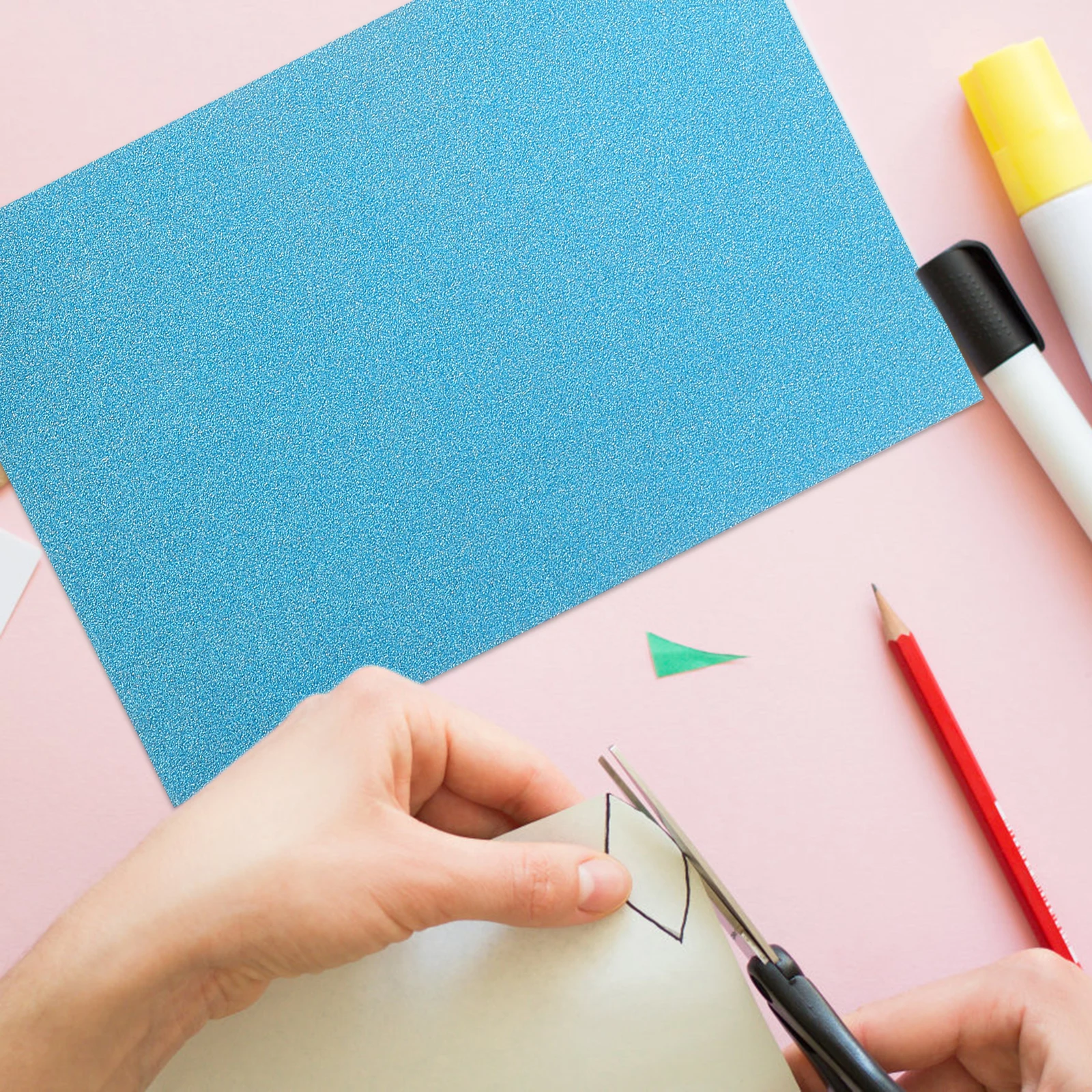 

20 Sheets Glitter Craft Paper Sparkle Cardstock Self Adhesive Shiny Colored DIY Handicraft Paper for Art Projects DIY Supplies