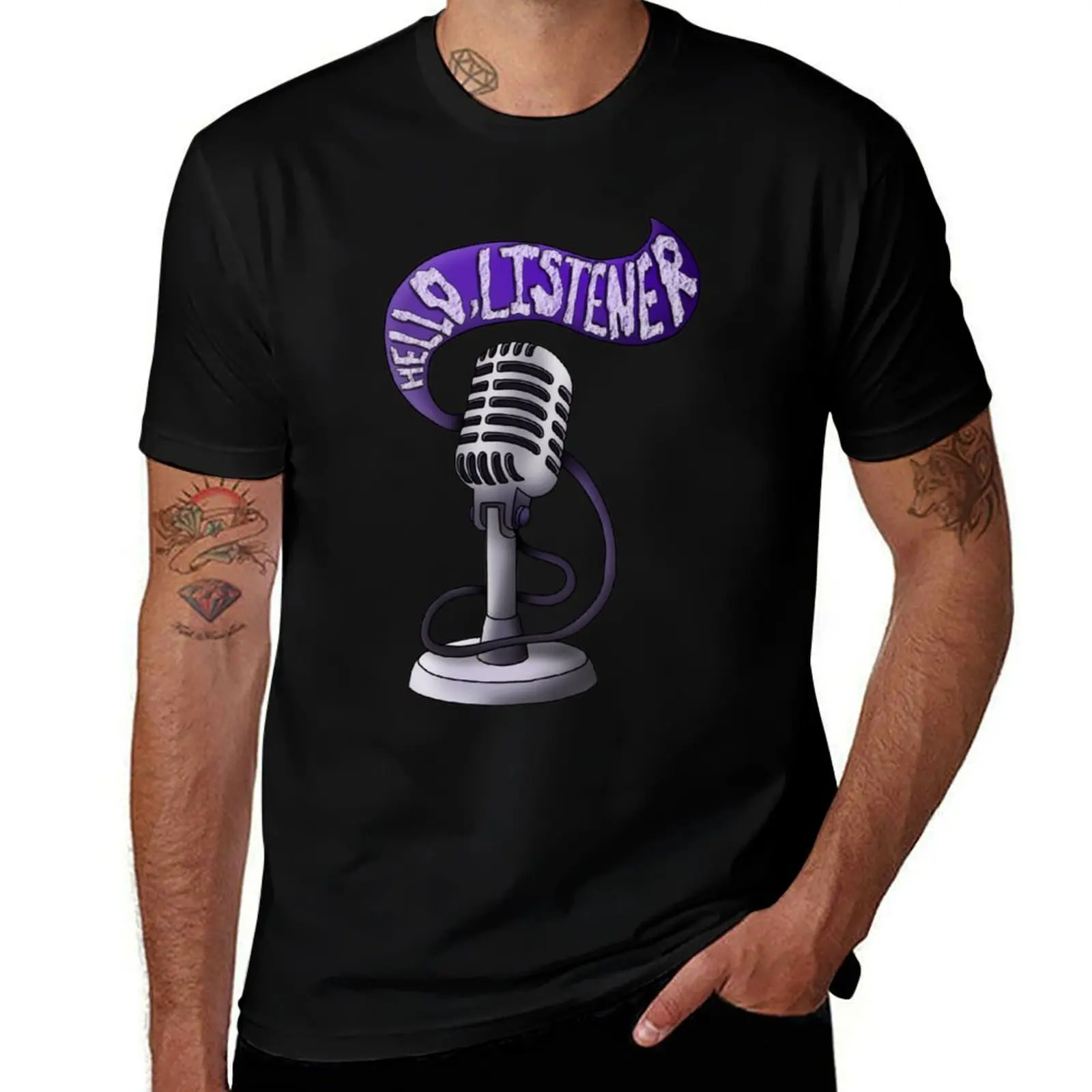 Microphone Static T-Shirt man t shirts graphic T-Shirt
