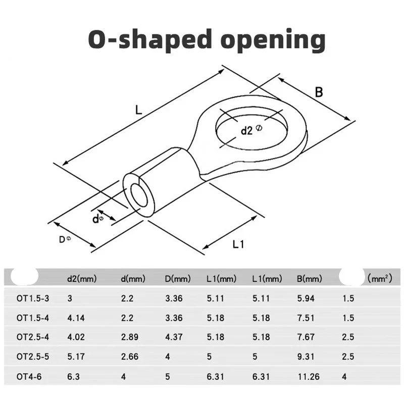 Conjunto de terminais e clipes sem pressão a frio, 10 em 1, OT, UT, Fork-Shaped, Round, 320Pcs