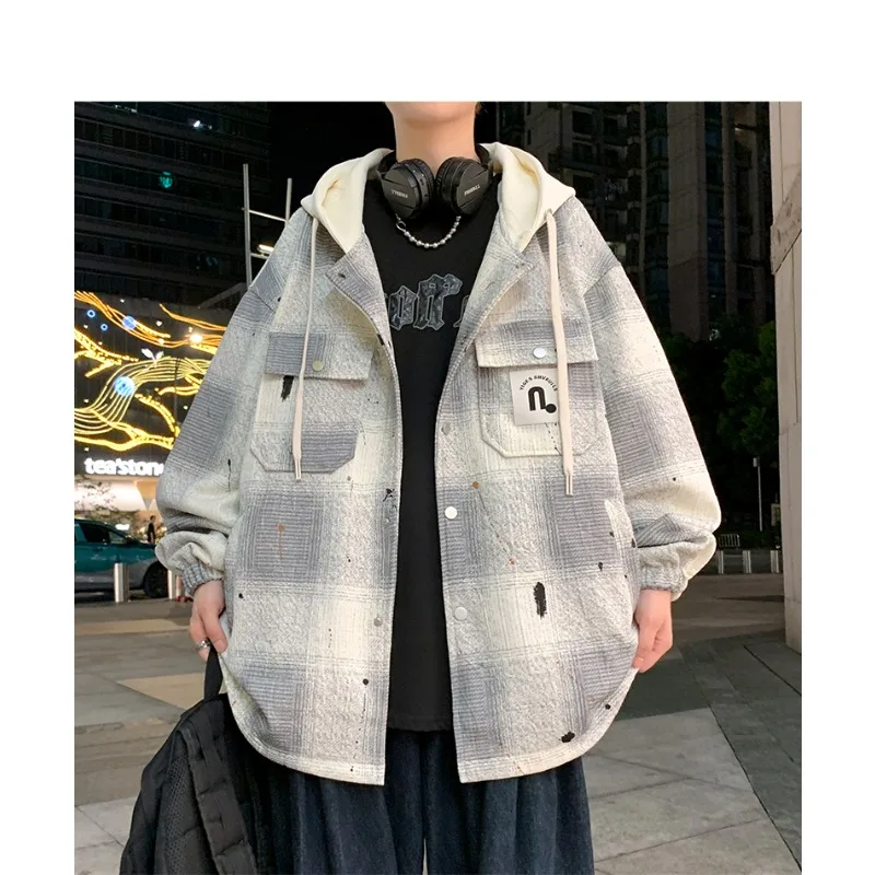 

Пальто Two Fakes, мужские повседневные куртки для весенних и осенних праздников, новые модные куртки, мужские свободные и утолщенные молодежные куртки