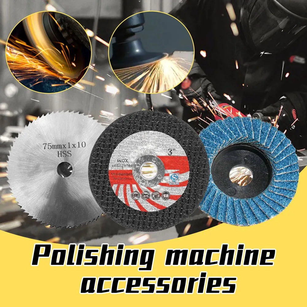 

75mm Cutting Disc Saw Blade 10mm Bore Angle Grinder Attachment For Cutting And Polishing Disc Flat Flap Grinding Wheel