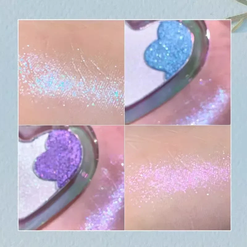 Shedella's heart-pounding three-dimensional highlighter face brightening glitter pearlescent two-color chameleon highlighter