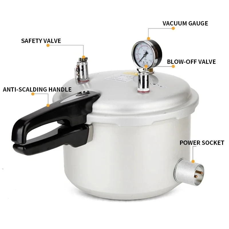 معقم بخاري عالي الضغط سعة 8 لتر، معقم بدرجة حرارة عالية طب وأسنان، طنجرة ضغط المختبر، معقم