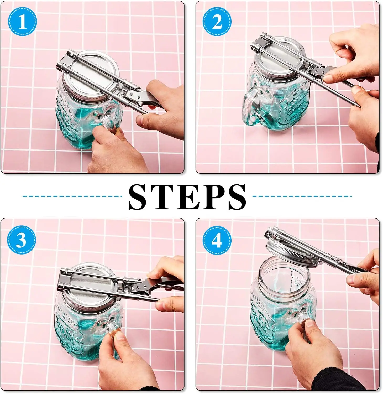 Master Opener Adjustable Jar and Bottle Adjustable Multifunction Stainless Steel Can Jar Lid Gripper Opener Kitchen Accessories
