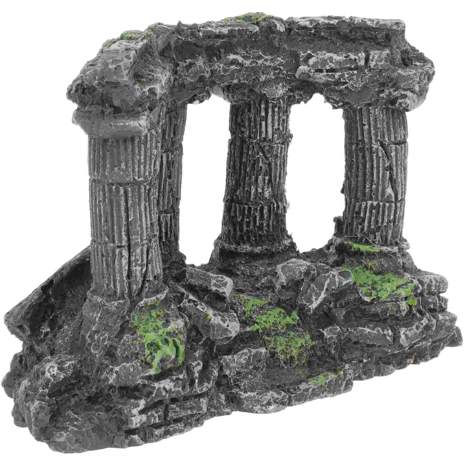 Fish Tank Landscape Ornament Simulation Colosseum Roman Column Decoration Aquarium Columns