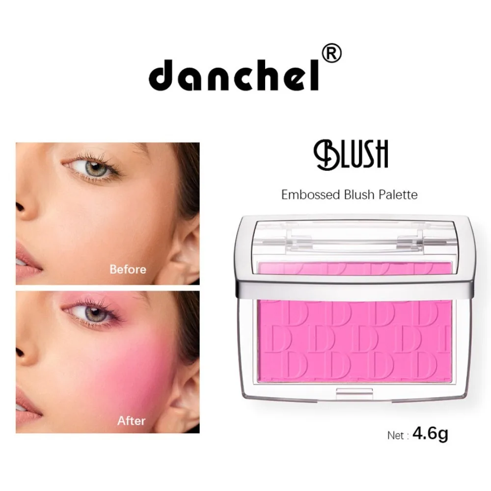 6 Colors Single Blush Palette Face Cream Concealer Foundation Powder Waterproof Lasting Face Rouge Powder Natural Peach Blusher