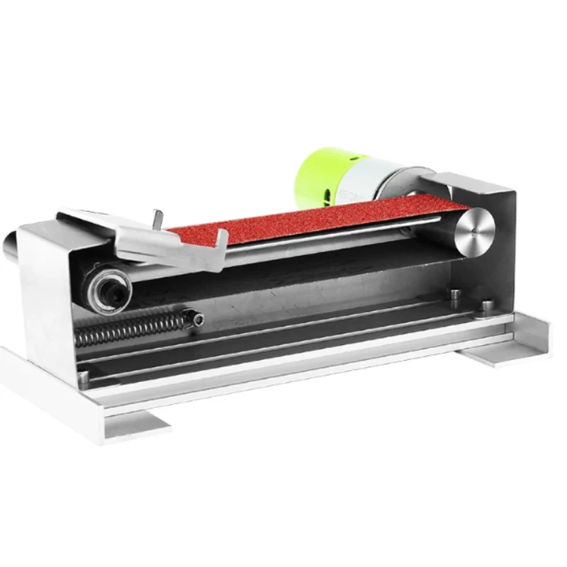 Small Desktop Multifunctional Belt Grinder Knife Sharpener Miniature Electric Polisher Metal Woodworking Grinder Knife Sharpener