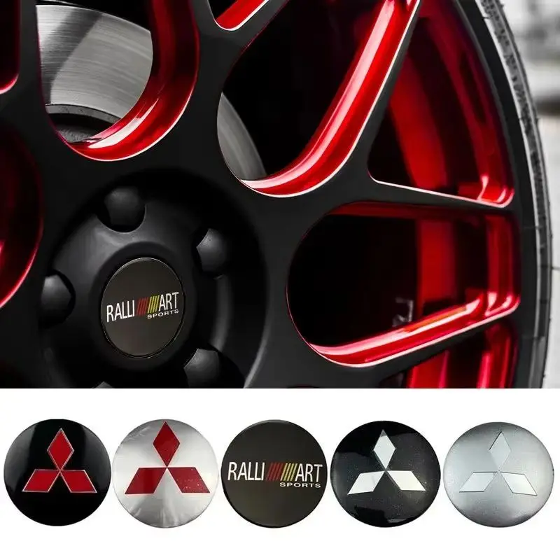 

56/60/65mm Car Wheel Center Emblem Hub Sticker for Mitsubishi ASX Lancer L200 Pajero Outlander Eclipse Galant Ralliart