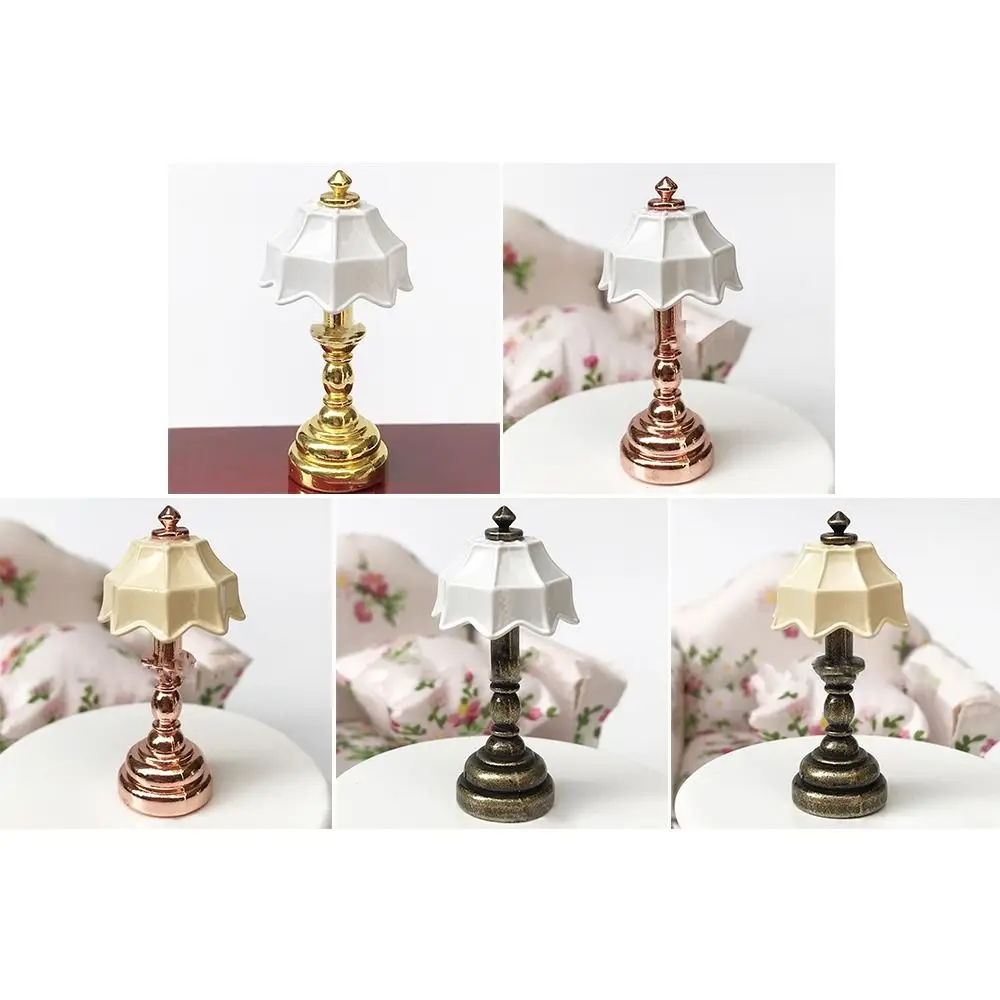 Accessories 1:12 Dollhouse  House Decor Miniature Floor Lamp  Retro Lamp Crystal Wall Light Lamp Model view 2