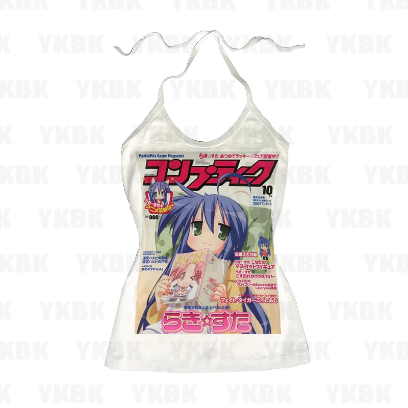 Cute Girls Casual Baby Tank Harajuku Letter Print Summer Street Slim Tank Tops Vintage Y2k Style Emo Girls Women Vest 90s