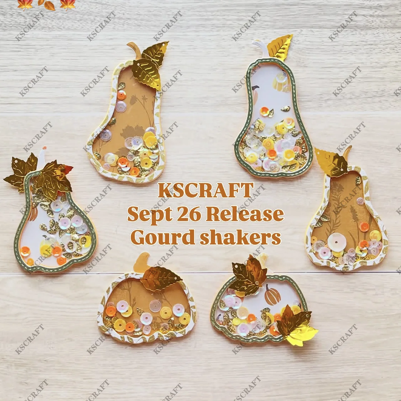 KSCRAFT Gourd Shakers Cutting Dies Stencils for DIY Scrapbooking Decorative Embossing DIY Paper Cards