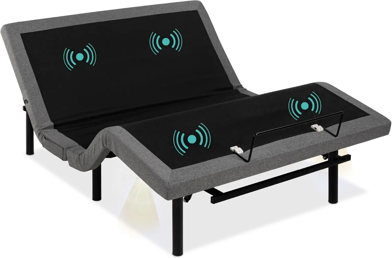 Cama ajustable ergonómica tamaño Queen, base de gravedad cero para la gestión del estrés con control remoto inalámbrico, masaje, puertos USB