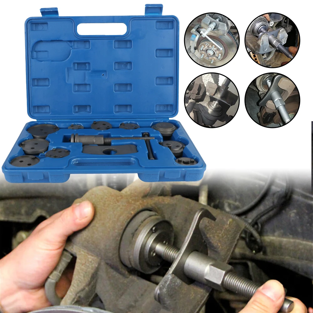 Durable And Reliable Convenient 1 Set Piston Compressor Tool Kit Set 12PCS/13PCS Rewind Back Brake Car Disc Brake Caliper