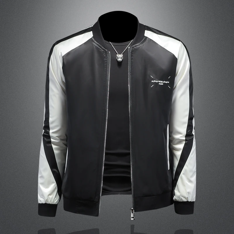 

New Two Color Baseball Jacket for Men's Luxury Brand, High Quality Loose Fashion Jacket, Business Boutique Men's Designer Top