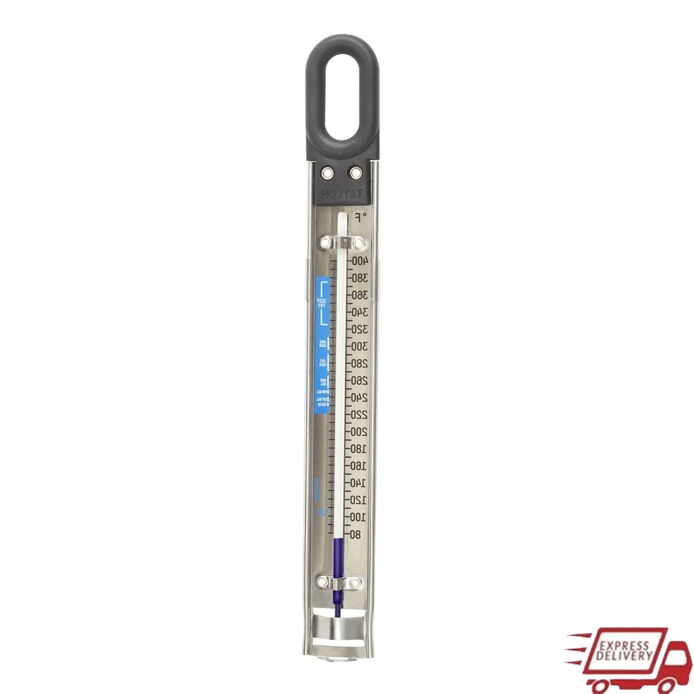 Termómetro de acero inoxidable para dulces con Clip ajustable, paleta analógica, herramienta de cocina para freír, termómetro de cocina profesional