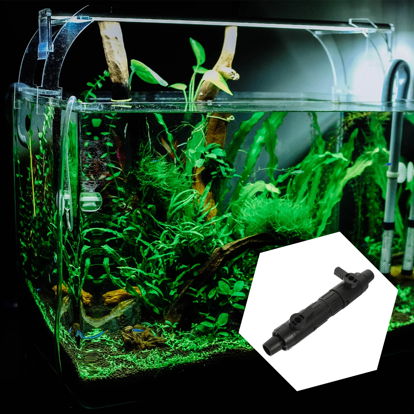 

Fish Tank Filter Tool Outlet Control Valves Black Nozzle Aquarium Hose Switch Plastic Valves Water Flow Splitter For Tank