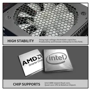 Aigo PC PC power unit for BTC, Black Gaming, Quiet, 120mm, RGB Fan, 24Pin, 12V, Atx Desktop Computer, AK, 600W 8 Main Sales PC Source - №6