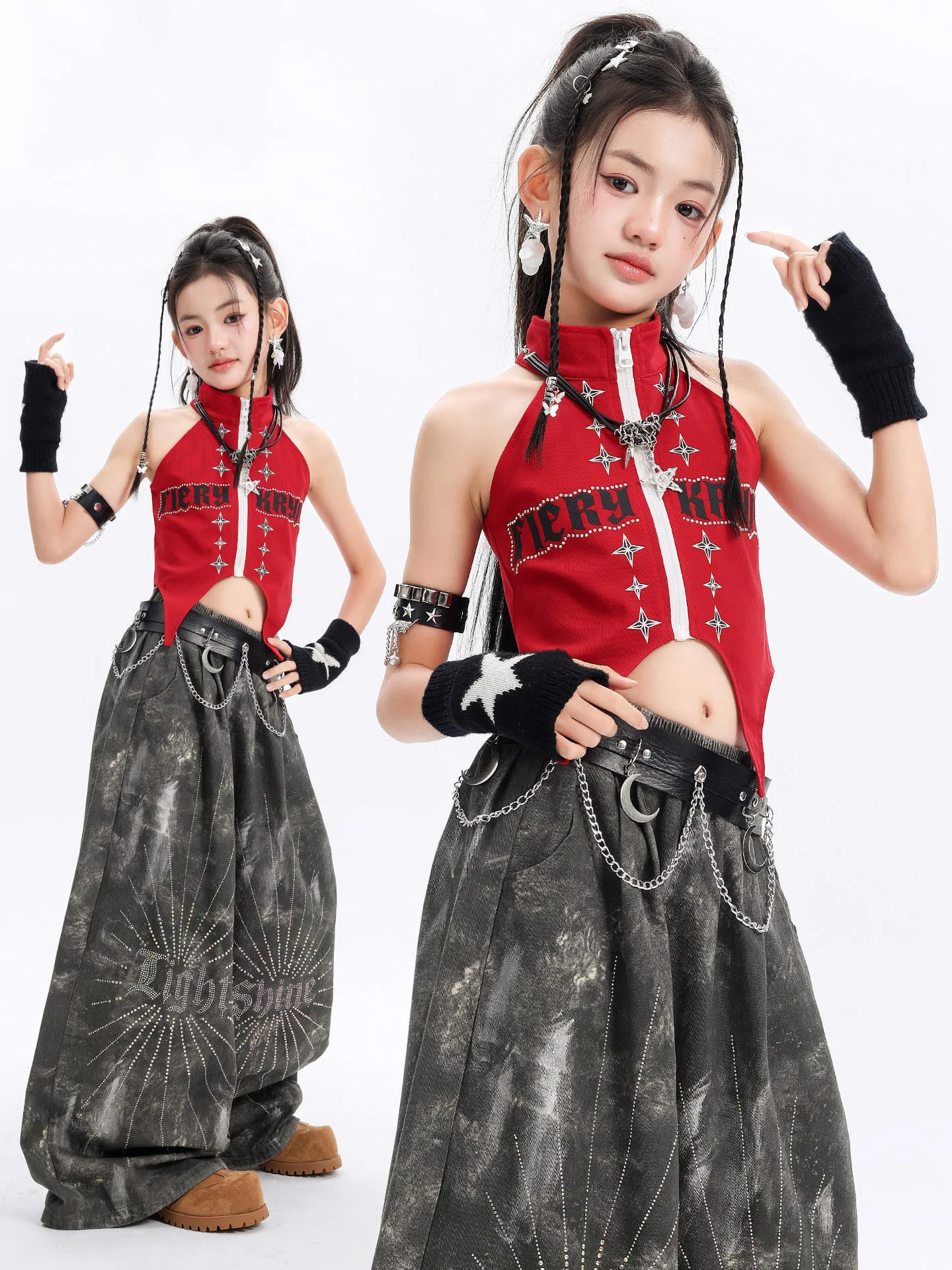ropa-de-baile-de-jazz-moderna-para-ninas-pantalones-de-hip-hop-para-baile-callejero-tops-cortos-rojos-traje-para-actuacion-en-escenario-ropa-kpop-para-ninos-bl19679