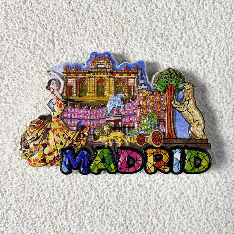

Spain Madrid Travel Souvenir Exotic Dancing Girl-3D Fridge Magnet-Office, Home Kitchen Decor, Travel Memorial Gift