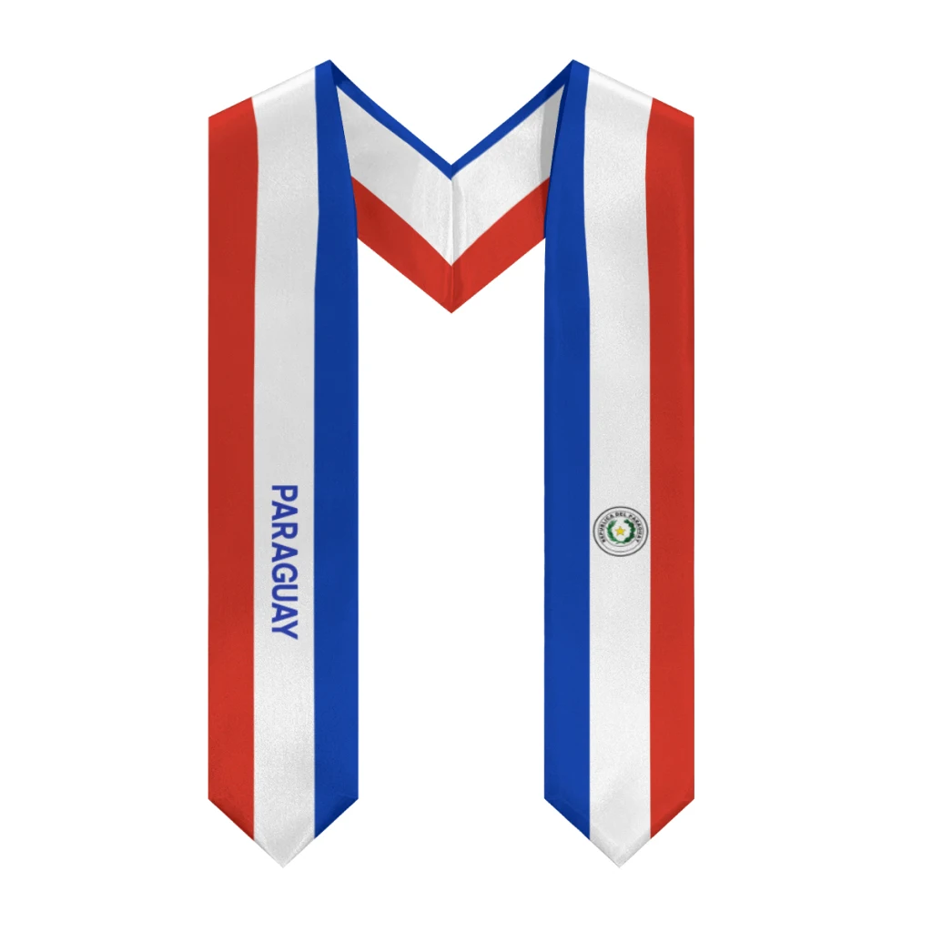 

More design Graduation shawl Paraguay Flag & United States Flag Stole Sash Honor Study Aboard International Students