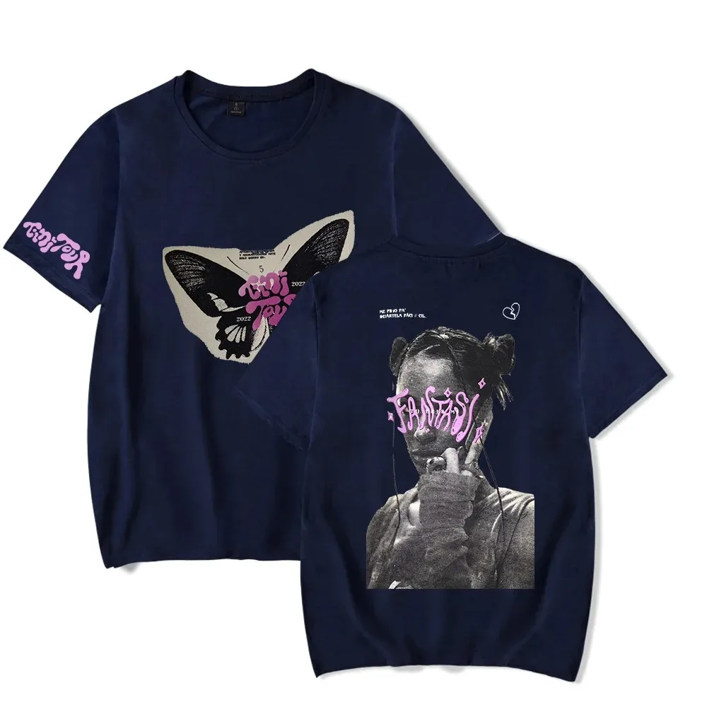 Wysokiej jakości letnia koszulka Hip Hop Rap Tini Stoessel Tini Tour Merch z krótkim rękawem Kobiety Mężczyźni O-neck Letnia koszulka codzienna