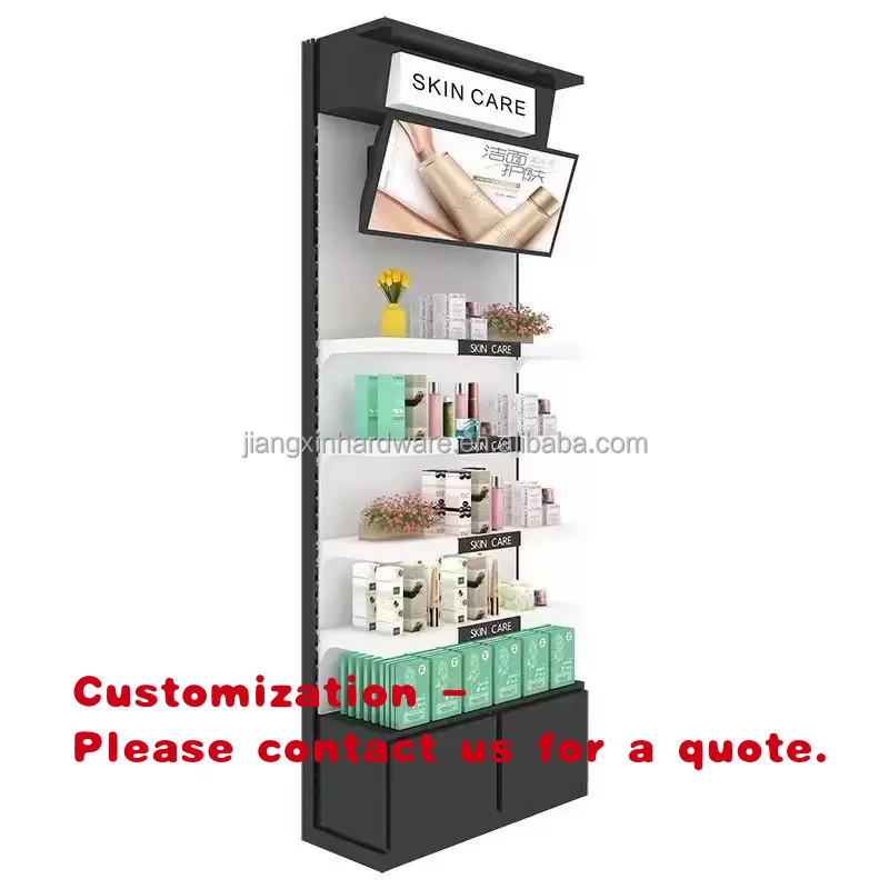 

Современный металлический витринный шкаф для косметики и декоративная стойка для розничных магазинов, салонов, рекламных стендов для лаков для ногтей и парфюмерии
