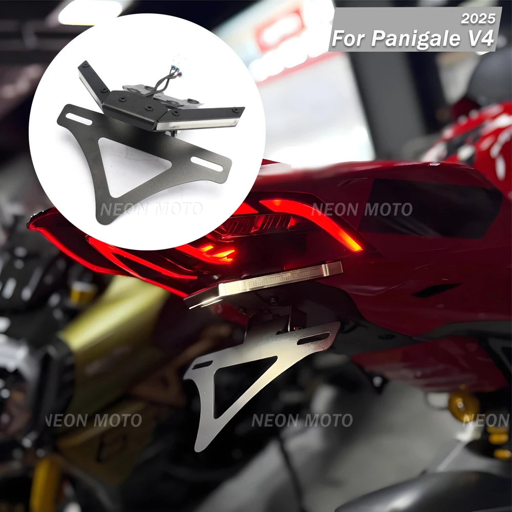 

For DUCATI Panigale V4 2025 PANIGALE V4 Tail Tidy Fender Eliminator Plug and Play License Plate Holder
