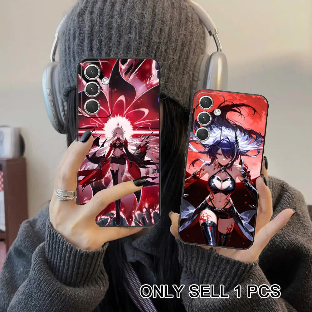 HSR Acheron Phone Case for Samsung Galaxy S26 S25 S24 S23 S22 S21 S20 Note20 Plus FE Ultra Soft TPU Shockproof Cover