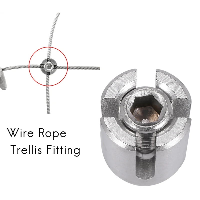 Câble D.lique en Acier Inoxydable, Treillis Mural Vert, réinitialisation Croisé, 3mm, 8 Pièces