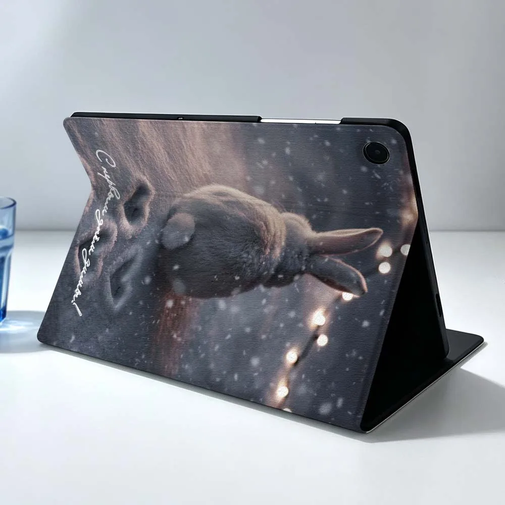 Cute Rabbit Winter Design Soft For Samsung Galaxy Tab S11 S10 S9 S8 S7 S6 A9 A8 A7 A11 Lite FE Plus Pen Tray Tablet Case